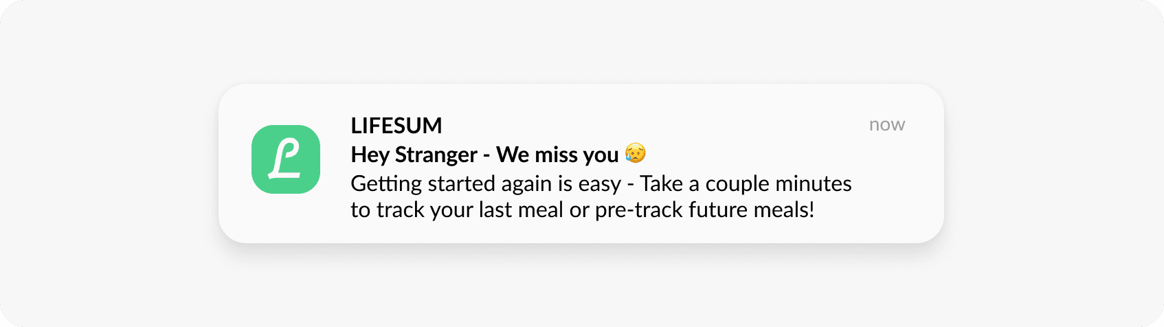Re-engaging push-notification from a health app