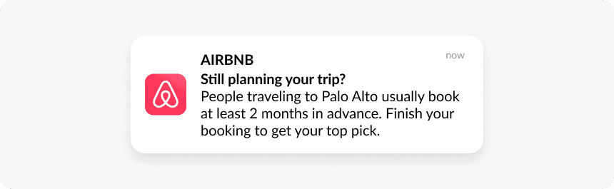 Airbnb push example