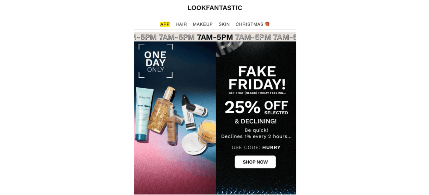 Black Friday email