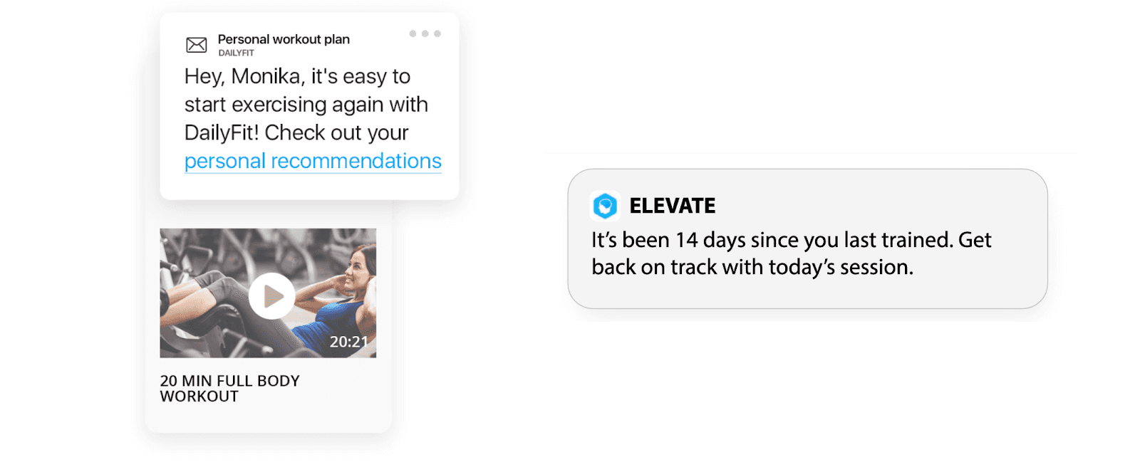 Omnichannel messaging example Pushwoosh