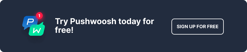 Sign up to Pushwoosh banner