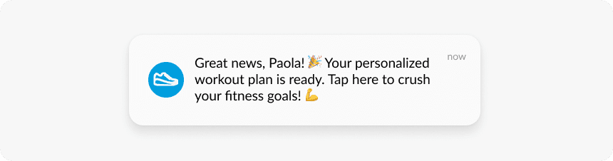 Re-engagement push notification campaign