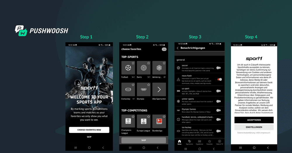Onboarding questionnaire example SPORT1