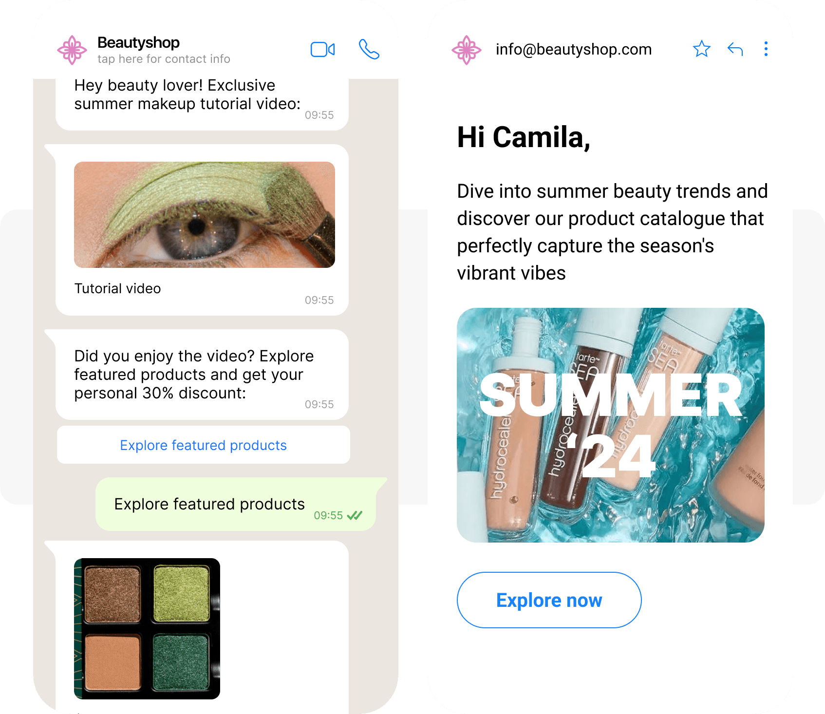 WhatsApp and email marketing