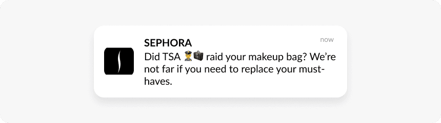 Sephora push example