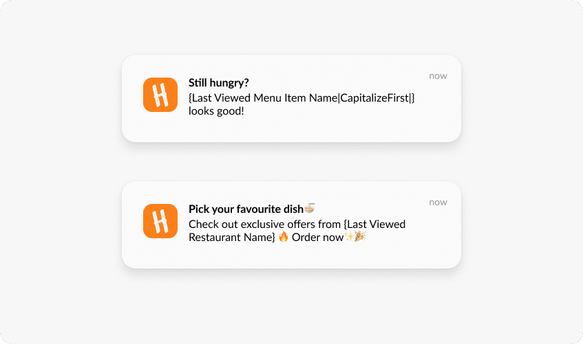 Behavior-based push notification example