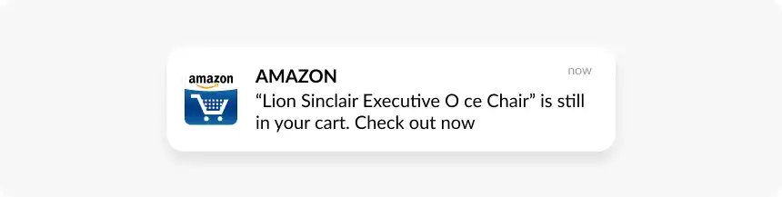 ios push notification abandoned cart